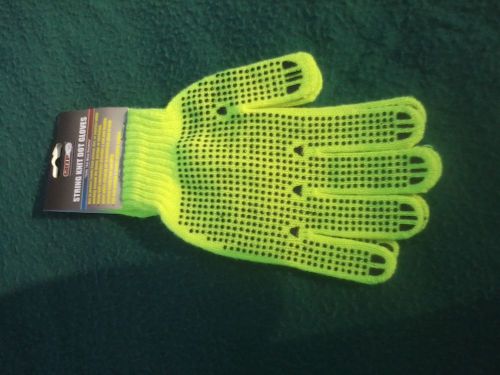 Work Gloves High Visability Safty Gloves....Micro Beaded  Size Large