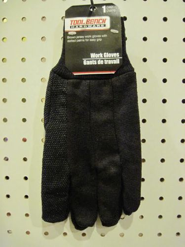 Tool Bench brand Black Work Gloves- Dotted Grip Palms