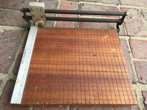 Dex Heavy Duty VIntage Rotary PAPER CUTTER TRIMMER 12&#034; Wooden Steampunk RARE!