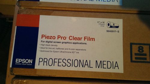 Epson Piezo Pro Clear Screen Printing Film 17&#034; x 10&#039; lot of 6 rolls