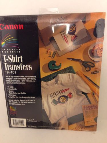 Canon T Shirt Transfers TR-101 Bunnle Jet 10 Sheets Print Your Own NEW FREE SHIP