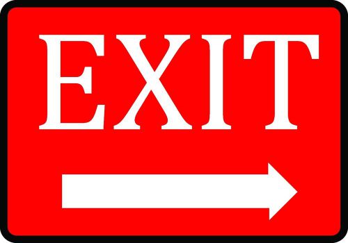 Store parking lot exit sign arrow point right business plaque vinyl signs new for sale