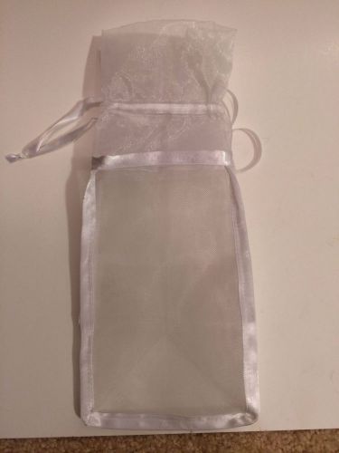 White Mesh Drawstring Bottle Jar Novelity Bag NEW
