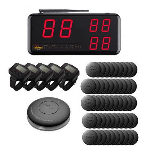Full Wireless Direct Paging System at once/1stclass/50bells+5wrist pager+monitor