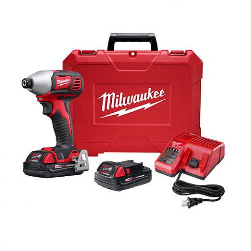 New milwaukee 2657-22ct compact m18 18 v cordless kit impact driver driver for sale