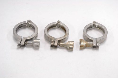 LOT 3 TRI CLOVER SANITARY STAINLESS ADJUSTABLE HEAVY DUTY 2-1/2IN CLAMP B320098
