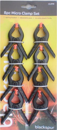 8pc Nylon Mini Micro 65mm Spring Clamp Grip Clip Craft Display Clamp Photography
