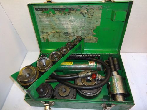 Greenlee 7306 1/2-2&#034; incl 2-1/2, 3 &amp; 4&#034; hydraulic knockout punch set; 767, 746 for sale