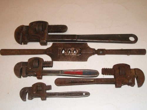 Vintage Greenfield &amp; Stillson Forged pipe wrench tool set