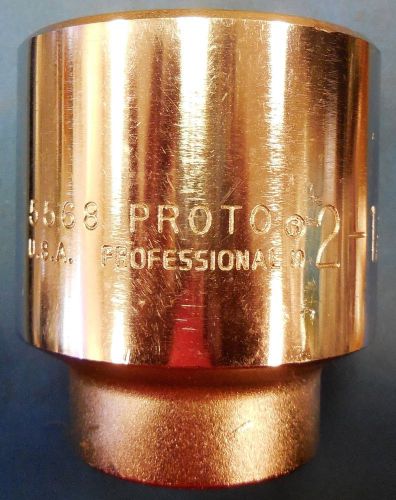 PROTO 5568 2-1/8&#034; Chrome Socket, 3/4&#034; Square Drive, 12-Point, Great Condition