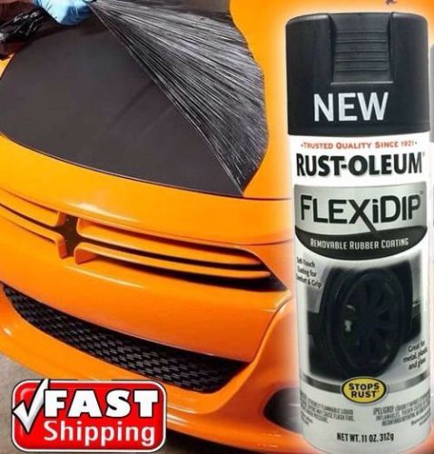 Paint Dip Plasti Flexi BLACK 11oz Spray Can Removable Rubber Coating Rust-oleum