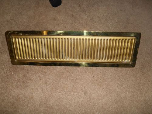 6&#034; x 22&#034; Solid BRASS Flanged Beer Drip Tray With Drain  Kegerator  Draft Beer