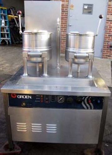 Groen cabinet mounted 20 quart tilting kettles w/gas boiler for sale