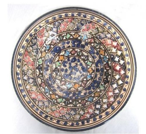 DECORATIVE CERAMIC BOWLS: HAND PAINTED WALL HANGING ART KITCHEN TABLE DECOR -NEW