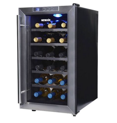 Wine Cooler Fridge NewAir AW-181E Space Saver 18 Bottle Thermoelectric Vino Cool