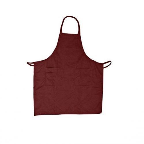 Unisex 3 pocket burgundy bib apron for restaurant, commerical, or residential for sale