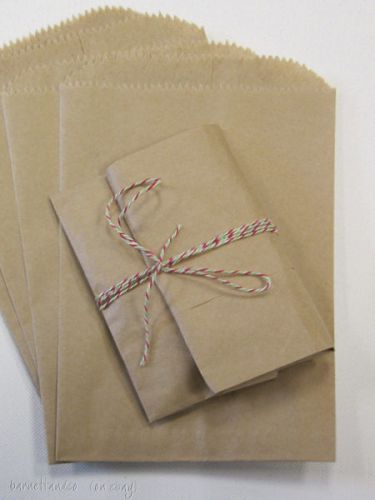 200 RECYCLED Brown Kraft Paper Bags, 5 x 7.5 &#034;, Good for Candy Buffets