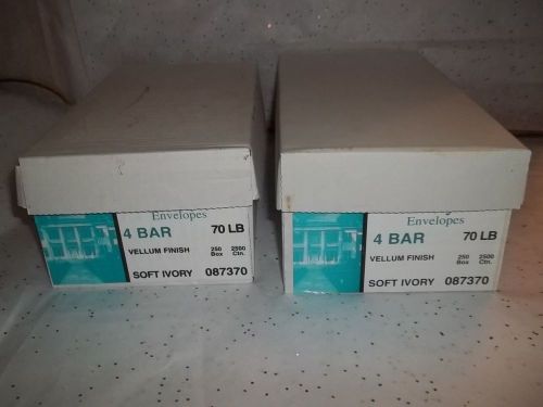2 Boxes Waverly Hall Envelopes 4 Bar VELLUM Finish Soft Ivory Envelopes 3.5 X 5