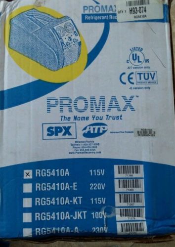 New Promax RG5410A Refrigerant Recovery Machine HVAC Tool A/C Reclaimer