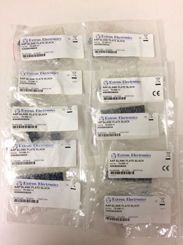 Lot of 10 New Extron AAP Blank Plate Black - Single (70-090-11)