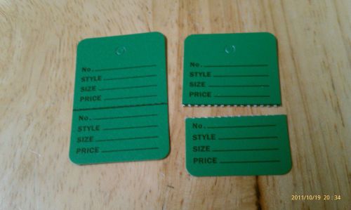 300 Clothing Price Tagging Tags Tagger Gun Hang Label Green Large 1 3/4&#034;x 2 7/8&#034;