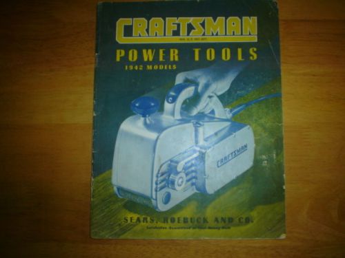 1942 SEARS CRAFTSMAN / DUNLAP POWER TOOL CATALOG VERY RARE EXCELLENT COND