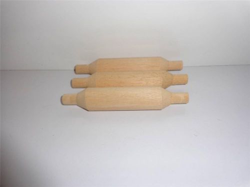 3 PACK VINTAGE CHILDREN&#039;S WOOD TOY ROLLING PIN 5 1/2 INCH PLAY DOH KITCHEN COOK