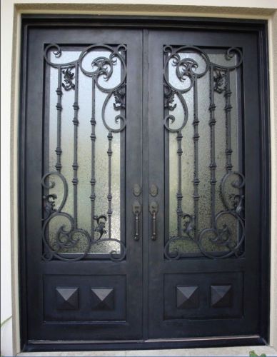 wrought iron door- 62 in. x 81 in.Copper Prehung  Inswing Sale price special