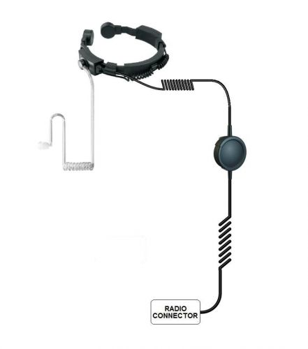 Tactical heavy duty dual electric condenser throat microphone midland jh3241s5 for sale