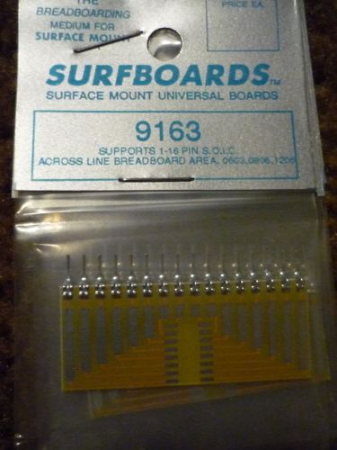Lot of Three Prototype Board Surfboards 9163 16 SOIC SMD 16 Pin SIP Converter