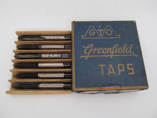 Vintage greenfield tap &amp; die 6 taps 5/16-24 nf high speed ground thread for sale
