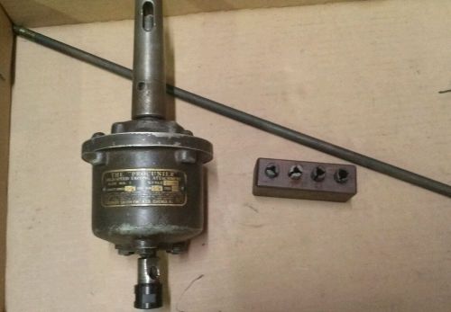 Procunier 1E Tapping Head #2 Morse Taper W/4 Collets #6 #8 #10 and 1/4&#034; used