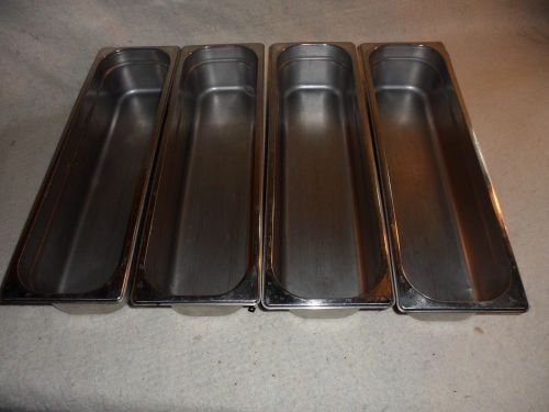 4 syscoware stainless steel steam table pans 2.5 by 19.5