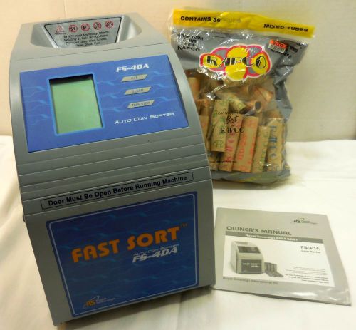 RS Royal Sovereign FS-4DA  Fast Sort Auto Coin Sorter Digital Display Wrappers