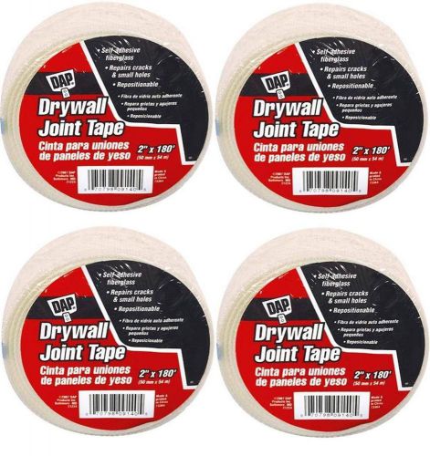 4 ROLLS DAP Fiberglass Adhesive Drywall Joint Tape - 2&#034; X 180&#039;