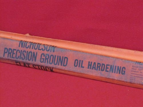O-1.  Oil Hardening Flat Stock.  3/8&#034; x 1&#034; x 18&#034;.  NOS NIcholson.  Made in USA.