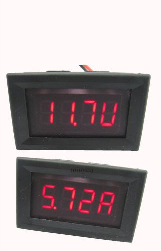 4 digit 0.56&#039;  3-wire DC 0-200V/10A red digital Voltmeter Ammeter  Dual Table