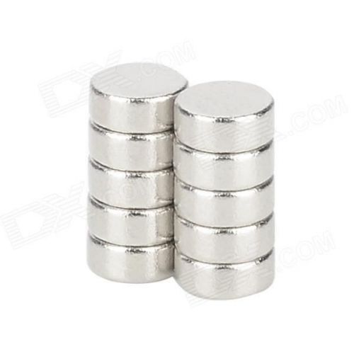 5 x 2mm Round Magnet - Silver (10 PCS)