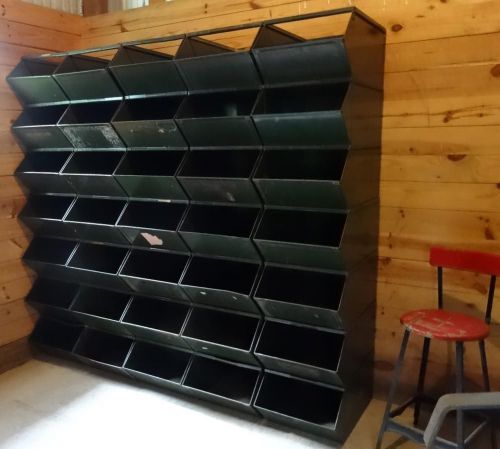 VTG Metal Stack Bins Parts Garage Stackable Storage Industrial Steampunk Decor