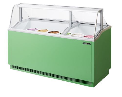 Turbo Air TIDC-70G, 70-inch Ice Cream Dipping Cabinet, Green