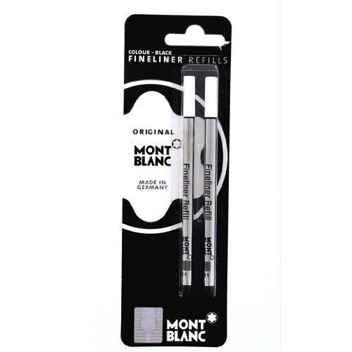 Mont Blanc Fineliner / Felt Tip Black Refill - Set of 2 New
