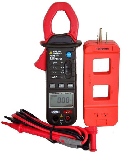 Mastech MS2102 Auto-ranging AC/DC Clamp on Meter with A Tekpower High Quality...
