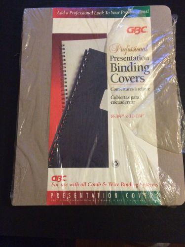 GBC Presentation Binding Covers, Linen, Storm Gray, Lined 8.75 x 11.25