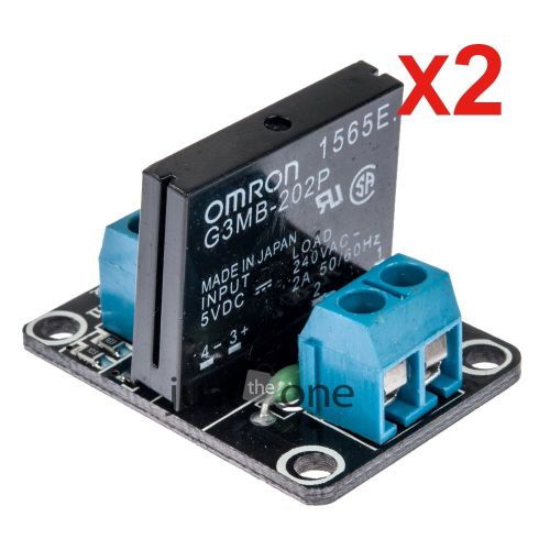 2 PCS A03B 5V 1 Channel OMRON SSR Solid State Relay Module with Resistive Fuse