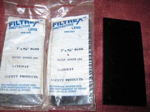 Vintage Filtrex Dark Welding Lenses   Shades 2, 2@12H