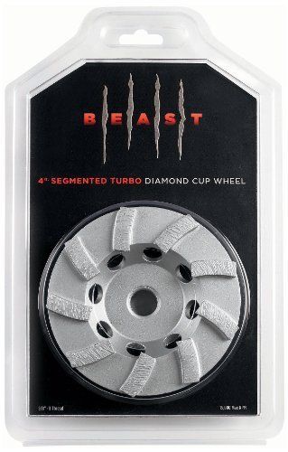 Lackmond 4BE9STCN 4-Inch Dry Segmented Turbo Cup Wheel with Threaded Hub and 9 S