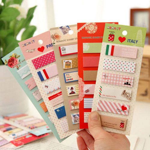New Lovely Post It Bookmark Marker Memo Flags Index Notepad Tab Sticky Notes