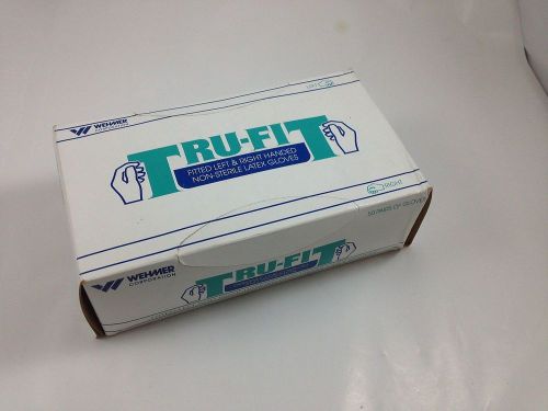 Tru-Fit Fitted Left &amp; Right Handed Gloves ~ latex Size 7 1/2 ~ Box of 50 Pairs