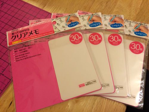 Clear transparent writing sticky post it notes adhesive tracing memo, 30 sheets