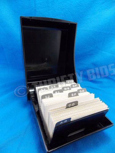Rolodex BC 102 Covered Card File 200 2 1/4&#034; X 3 1/4&#034; Index Cards &amp; ABC dividers